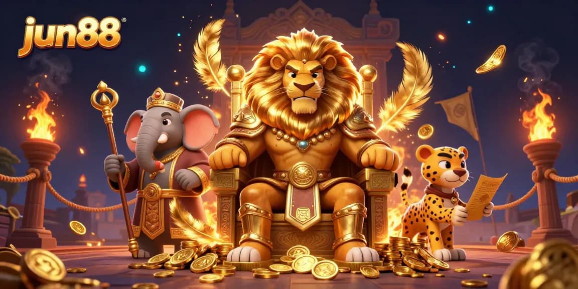 Engage in thrilling wins at jun88 as the fierce lion king rules his casino kingdom.