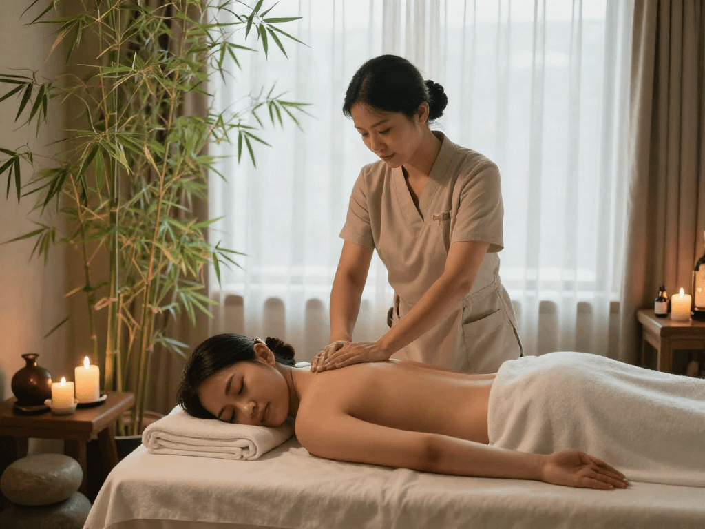 Experience relaxation with 화성출장마사지 in a tranquil spa setting featuring soothing ambiance and natural elements.