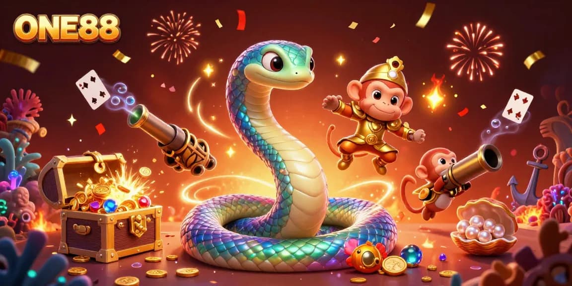 ONE88 gaming experience illustrated with vibrant characters and rich casino elements.