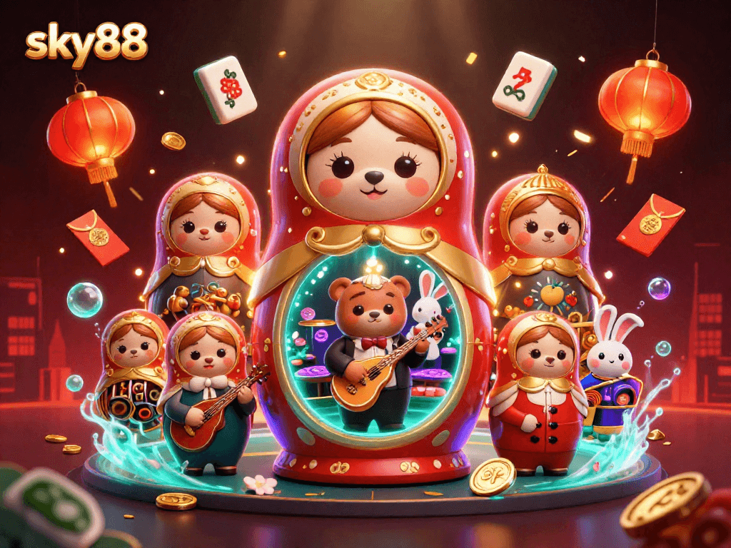 Engage with the immersive sky88 casino scene featuring vibrant characters and thrilling game elements.