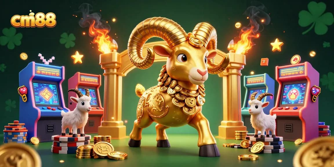Chơi game tại cm88 với ram vàng xuất hiện cùng máy game 3D rực rỡ, đầy màu sắc