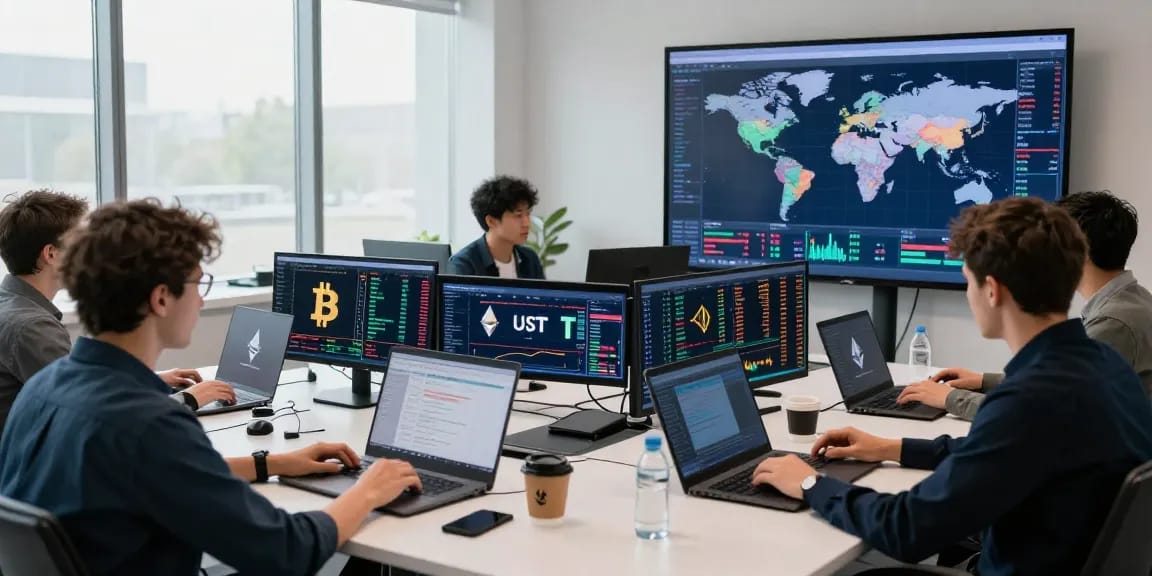 Dynamic trading scene showcasing 업투익스체인지 cryptocurrency transactions and market analysis