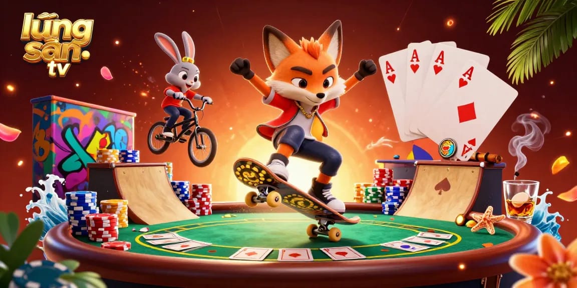 Lương Sơn TV brings excitement to sports betting with fun, lively characters in a rich 3D casino setting.