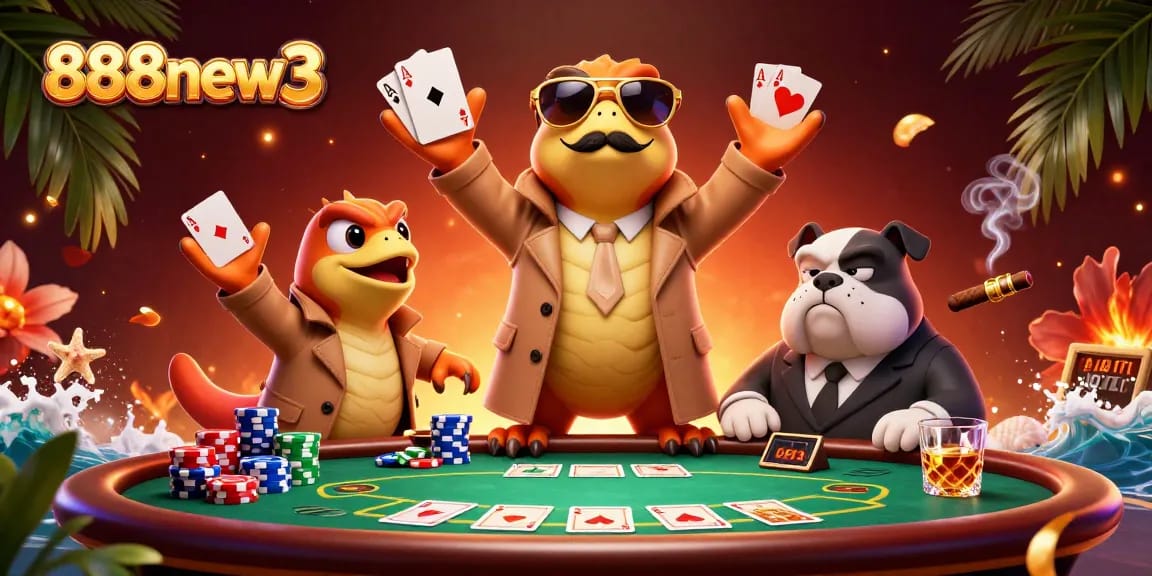 Three raptors in a trench coat tricking VIP casino entry at 888new3, vibrant gaming atmosphere.