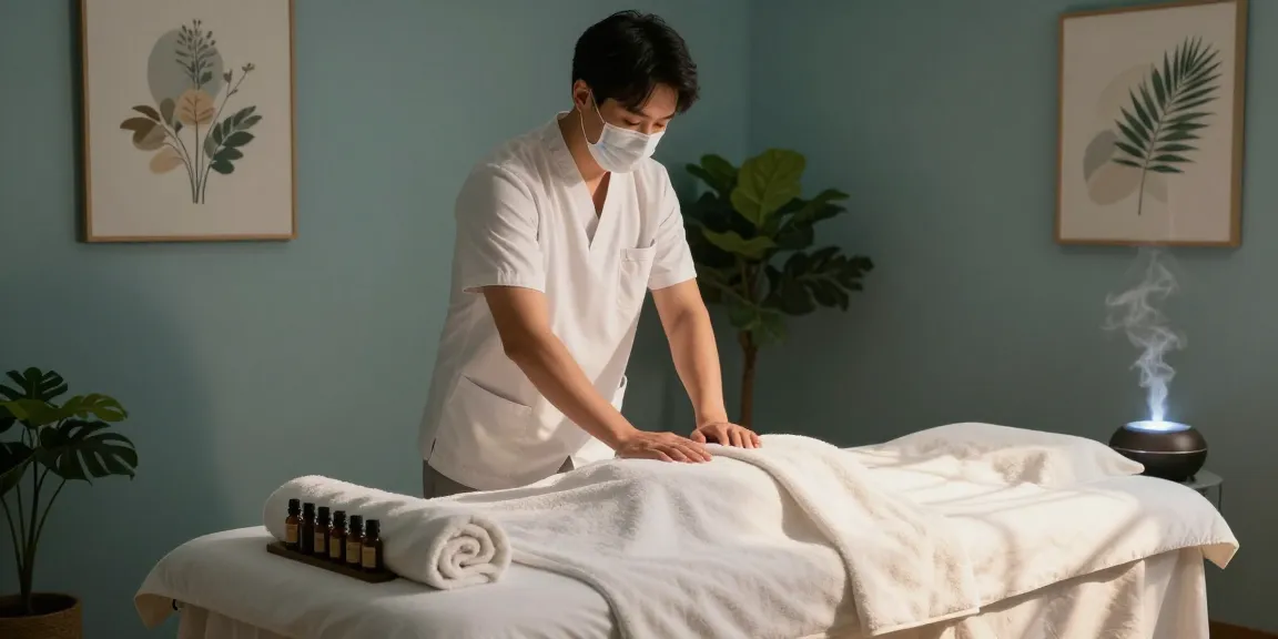 부산마사지 치료를 위한 편안한 마사지 룸의 모습과 진정한 분위기