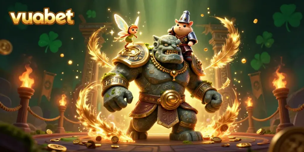 Join the action with vuabet in this vibrant 3D fantasy casino scene filled with enchanting characters.