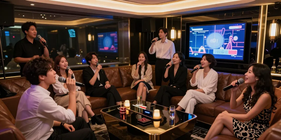 강남쩜오에서 즐거운 시간을 보내는 고객과 친절한 직원.