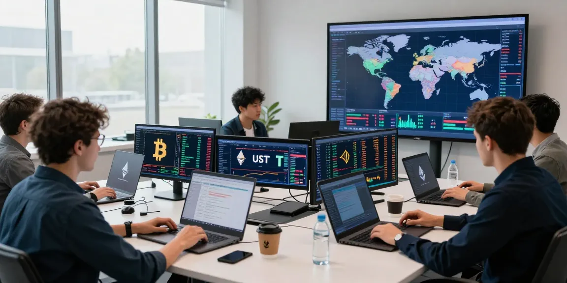 Dynamic trading scene showcasing 업투익스체인지 cryptocurrency transactions and market analysis