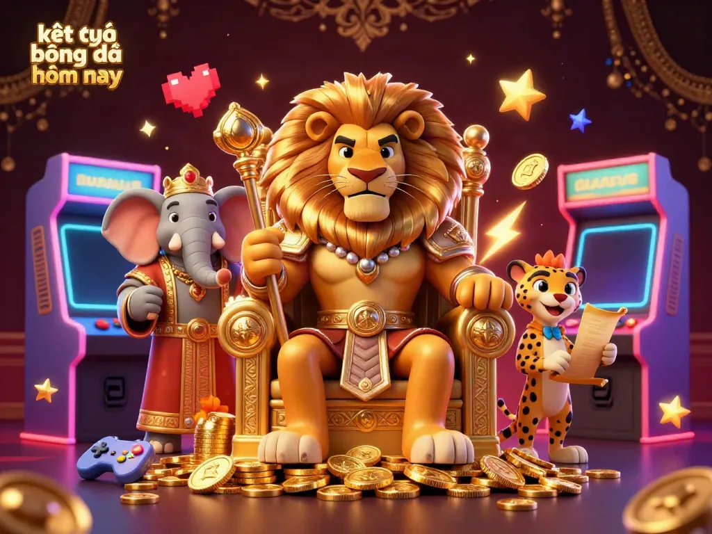 Experience stunning results with kết quả bóng đá hôm nay showcased in a vibrant 3D casino scene.