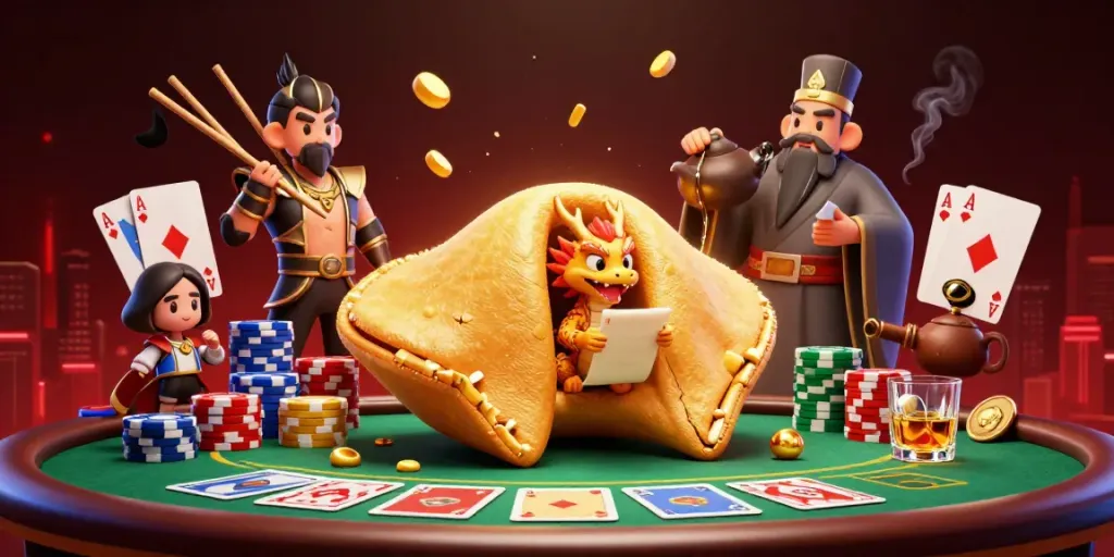 Engage in thrilling games at b52 club, showcasing vibrant 3D casino characters amidst poker excitement.