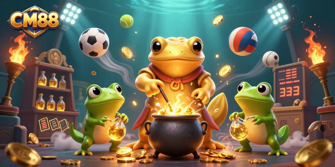 Bet big with CM88 as cartoon alchemists turn base metals into gold in a dynamic casino setting.
