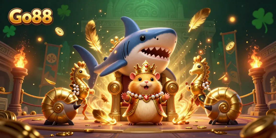 Experience the thrill of Go88 Casino with this vibrant 3D illustration showcasing unique gaming characters and elements.