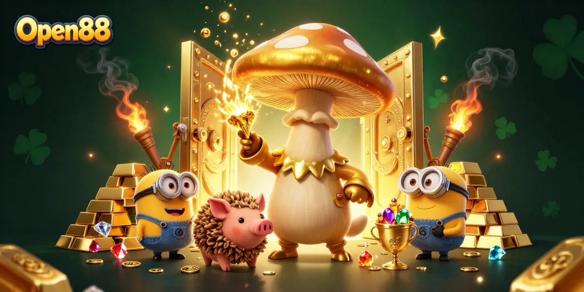 Open88 players enjoy a magical casino adventure with golden treasures and exciting games.