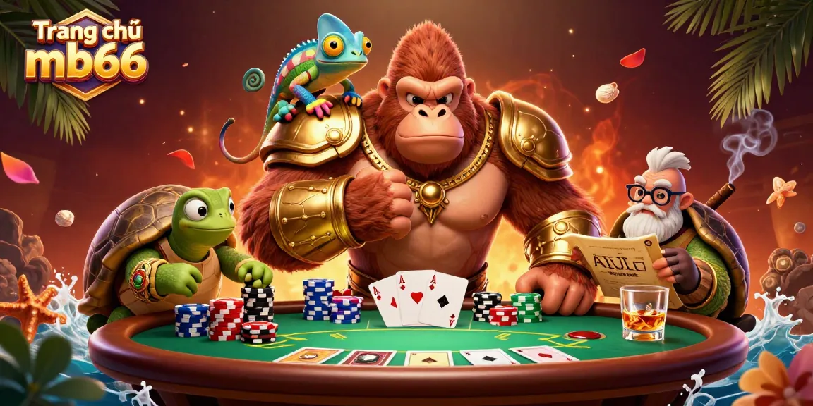 Engage with the exciting gameplay at Trang chủ mb66, featuring colorful poker chips and dynamic casino elements.