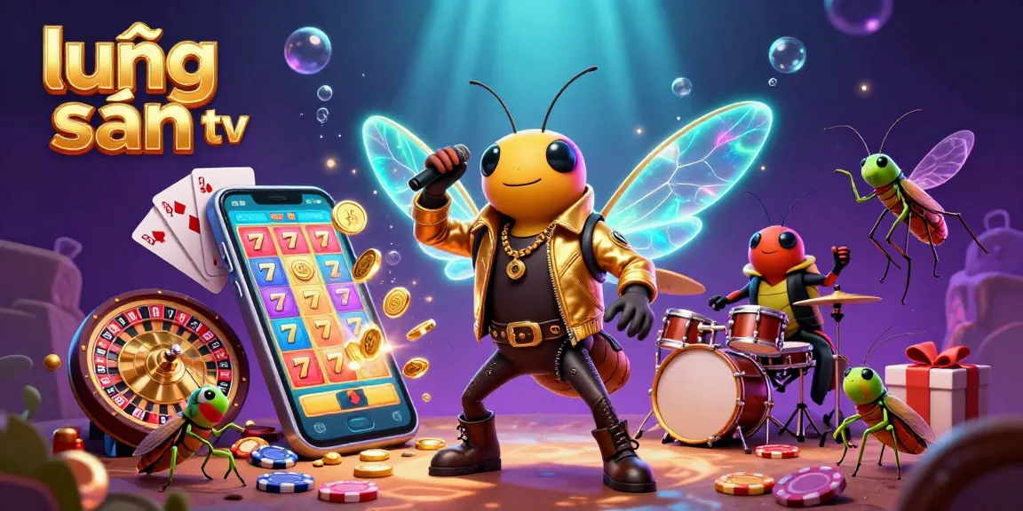 Engage with lương sơn tv's vibrant and dynamic gaming scene featuring a rock star cicada and colorful slot games.