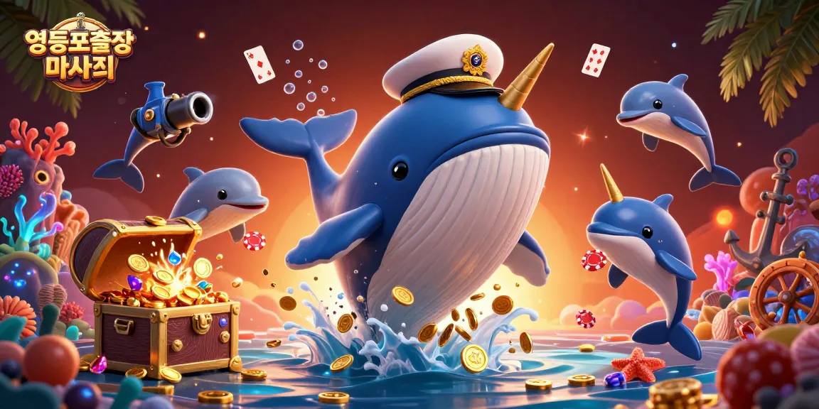 Engage in 영등포출장마사지 with whales and dolphins amidst vibrant casino elements.