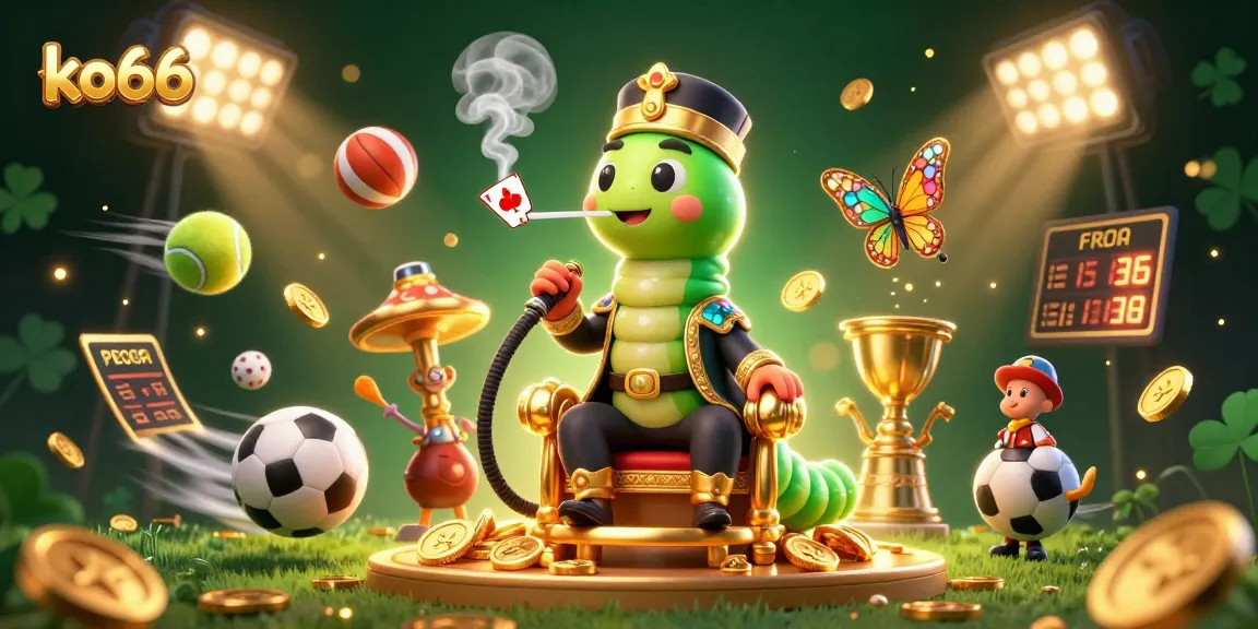 Experience thrill at ko66 with vibrant casino elements and engaging characters in this immersive 3D scene.