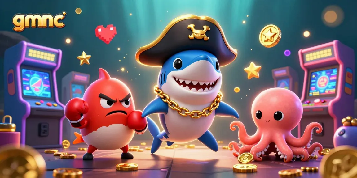 Engage in thrilling gameplay with gmnc's vibrant casino scene featuring unique characters and dynamic elements.